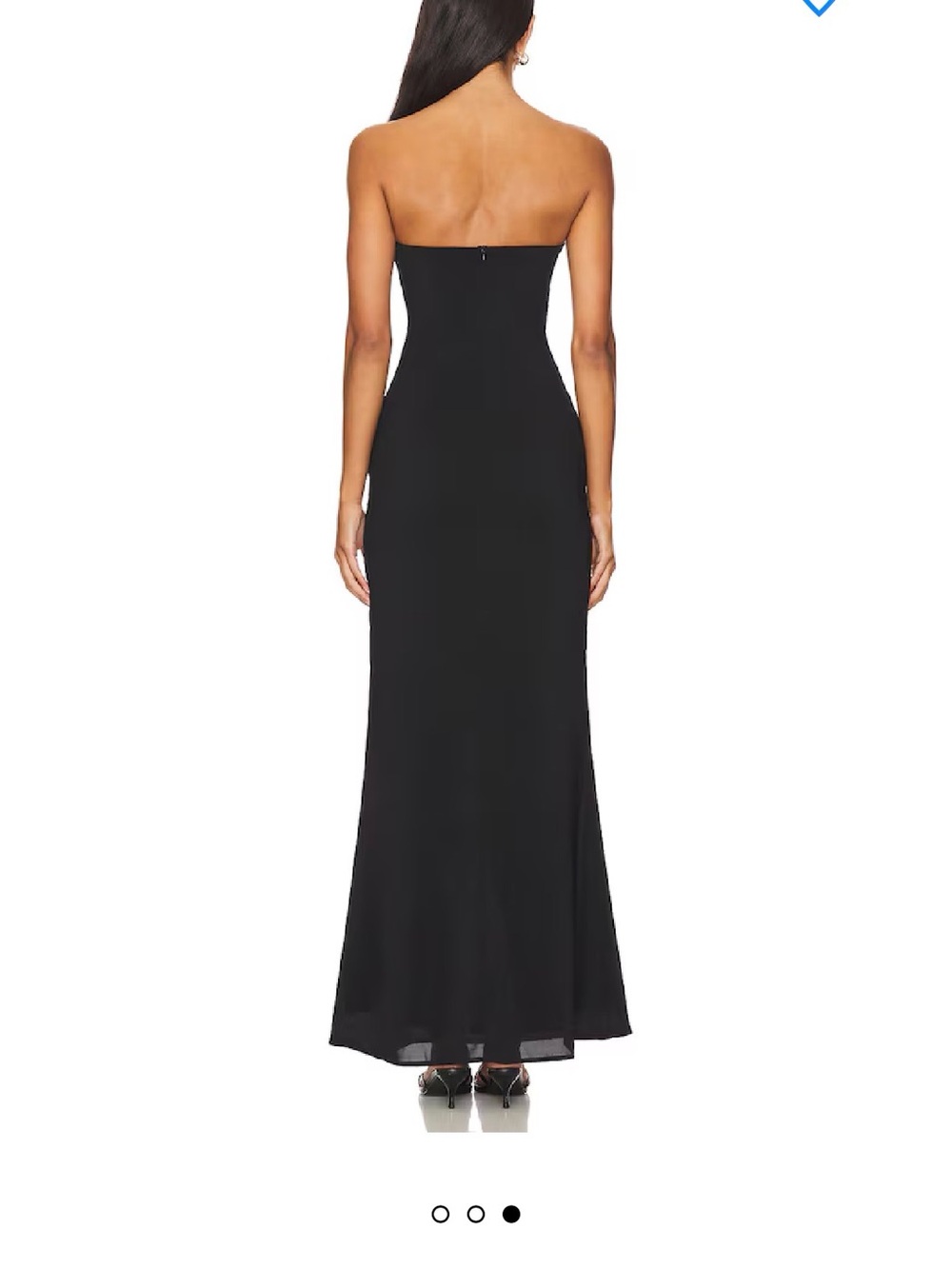 superdown Strapless Black Lace Waist & Thigh Panel Gown - Picture 3 of 8
